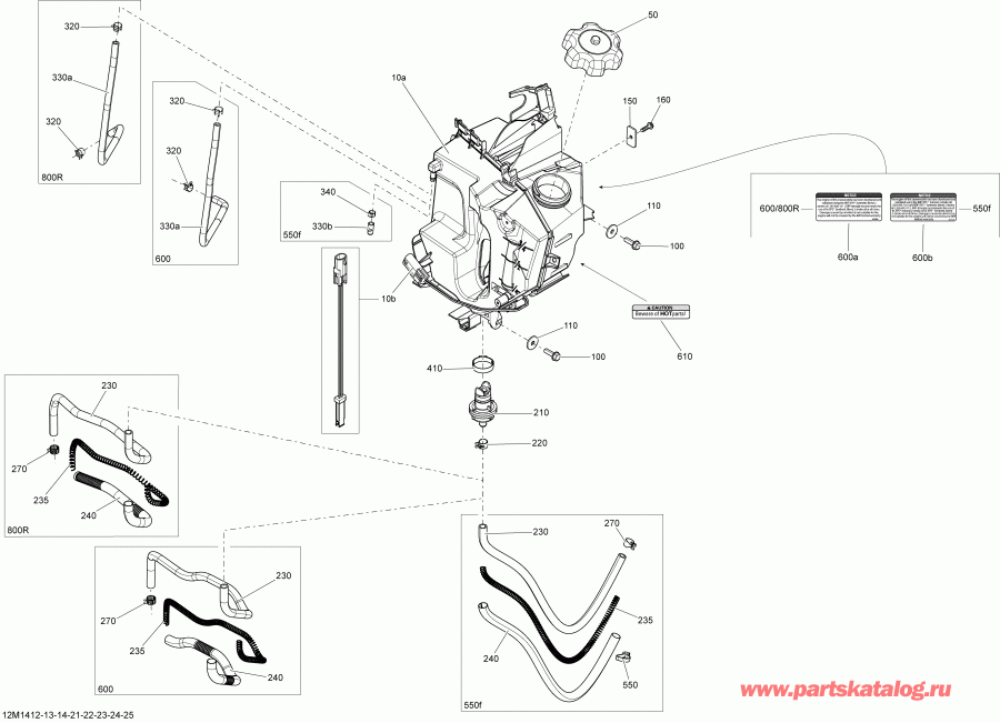 snowmobile ski-doo RENEGADE SPORT 550F XP, 2014  - Oil System