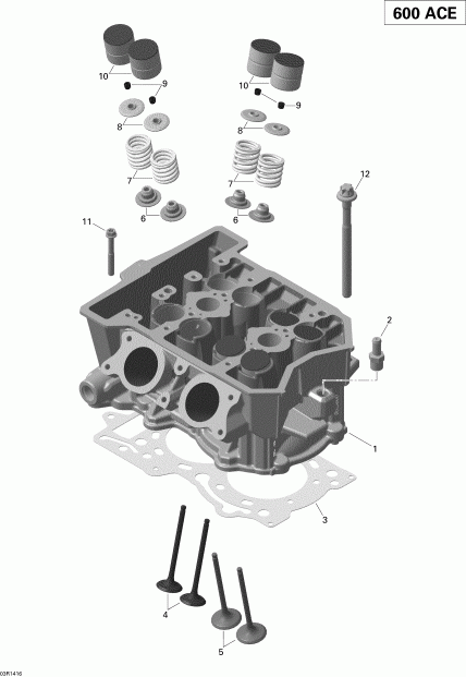  BRP RENEGADE SPORT 600ACE XP, 2014  - Cylinder Head