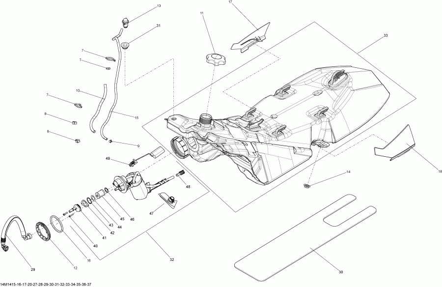 Skidoo  RENEGADE SPORT 600ACE XP, 2014 - Fuel System