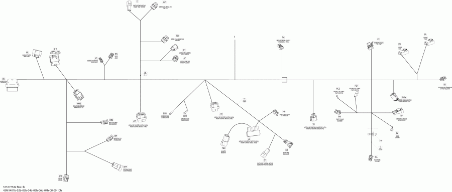 snowmobile  RENEGADE X 800RETEC XS, 2014 - Electrical Harness 800r Etec