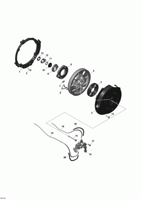 snowmobile Ski Doo  Skandic SWT 550F XU, 2014 - Rewind Starter