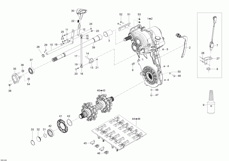 Skidoo Skandic SWT 600 ACE (4-strokes) XU, 2014 ������ - Drive System