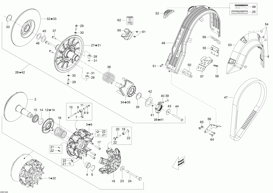  BRP SkiDoo  Skandic SWT 600 ACE (4-strokes) XU, 2014 -  System