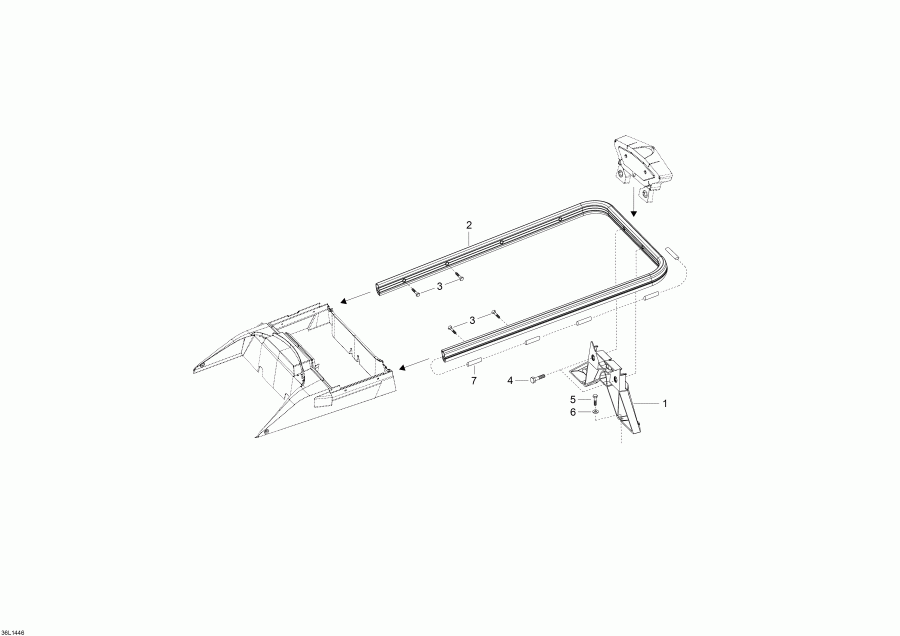 snowmobile   Skandic SWT 600 ACE (4-strokes) XU, 2014 - Luggage Rack