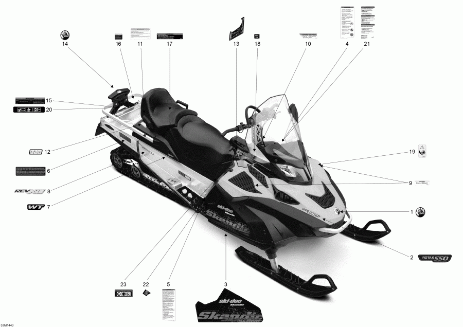 ski-doo Skandic WT 550F XU, 2014  - Decals