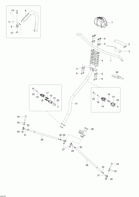 �������� BRP Skandic WT 600 ACE (4-strokes) XU, 2014 ������ - Steering