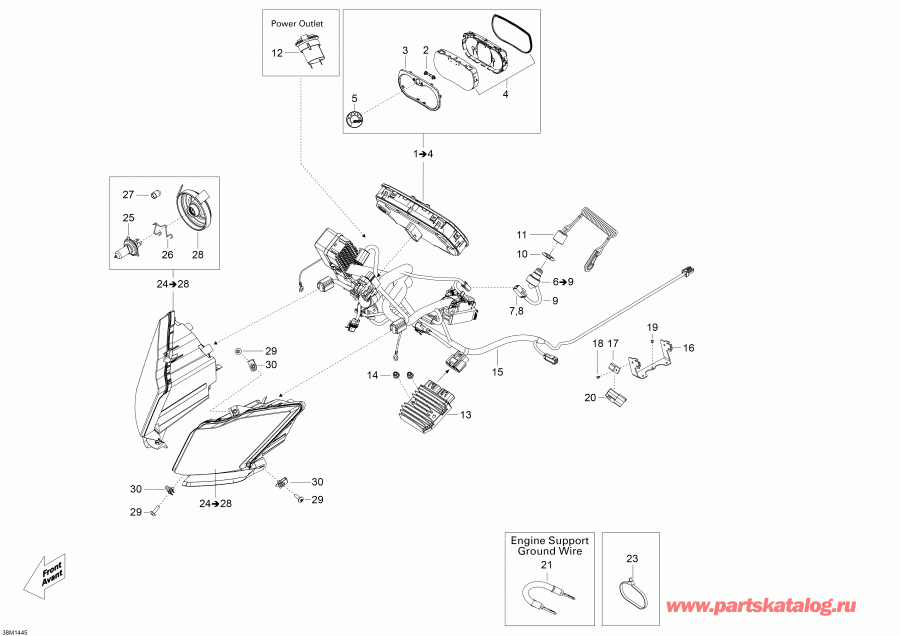 snowmobile  Skandic WT 600 ACE (4-strokes) XU, 2014 ������ - Electrical System