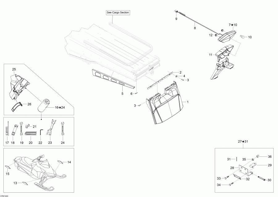 snowmobile  Skandic WT 600HOETEC XU, 2014  - Utilities