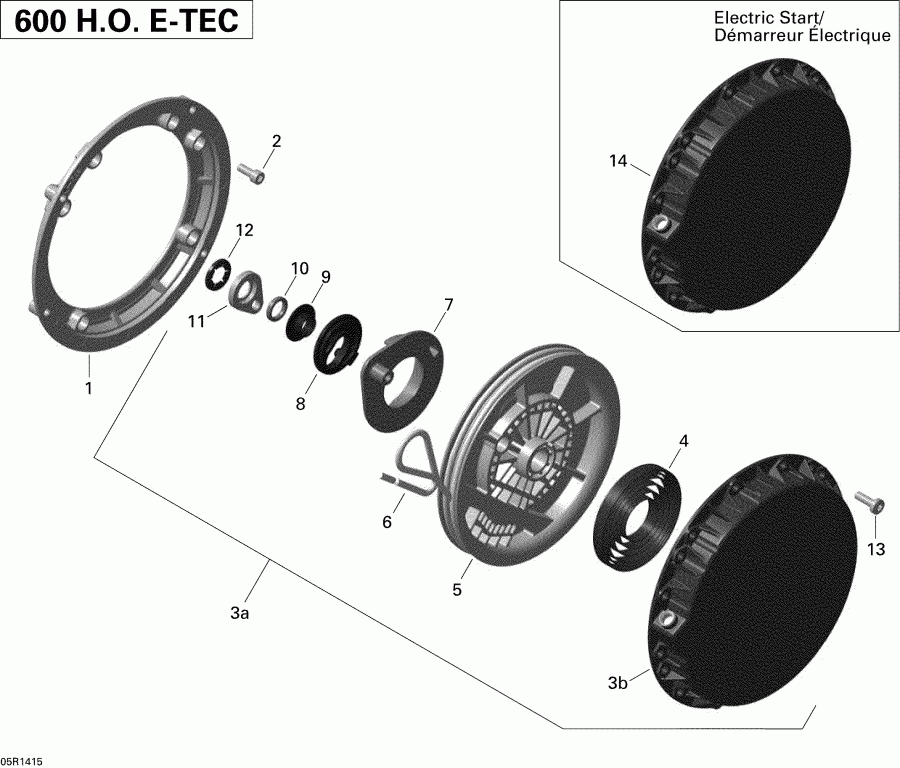 �������� Ski-doo SUMMIT SP 600HOE XM 146, 2014 ������ - Rewind Starter