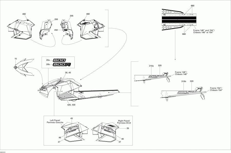    SUMMIT SPORT 600 XP 146, 2014 - Decals 600