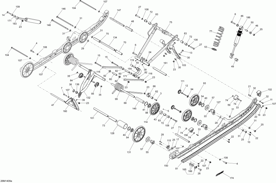    SUMMIT X 800RE XM 146, 2014 - Rear Suspension 146