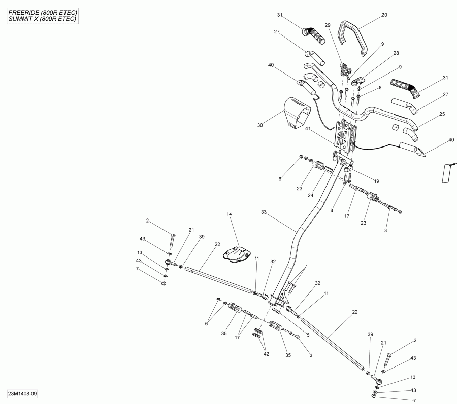 snowmobile ski-doo SUMMIT X 800RE XM 154, 2014 -  
