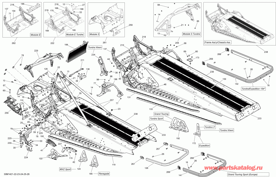 �������� SKIDOO TUNDRA XTREME 600HOE XP, 2014 - Frame