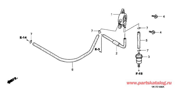 ���������� ������� Honda HF 2315 K1 HME: - Hf2315/k1/2415 (Hf2417/k1/k2 (E-18 Fuel Pump (Hf2315/k1/2415 (Hf2417/k1/k2 -  E-18 ��������� �����