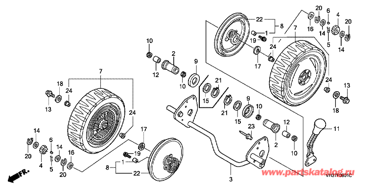 ���������� �������������  HRG465C3 SDE: - , ���������� (F-09-1 Wheel Rear (Self-moving Type