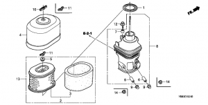 E-15-1  (Wt30Xk1/k2/k3) (E-15-1 Air Cleaner (Wt30Xk1/k2/k3))