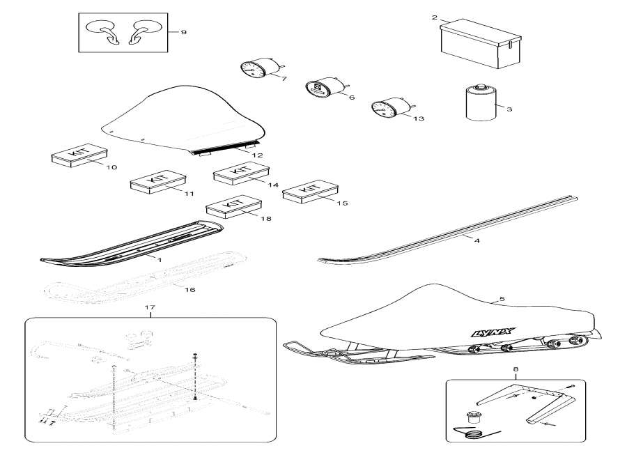 Snow mobile lynx  - Mechanical  Kit / Mechanical Brake Kit