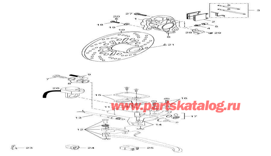Snowmobile Lynx  - �������� �������� / Front Suspension