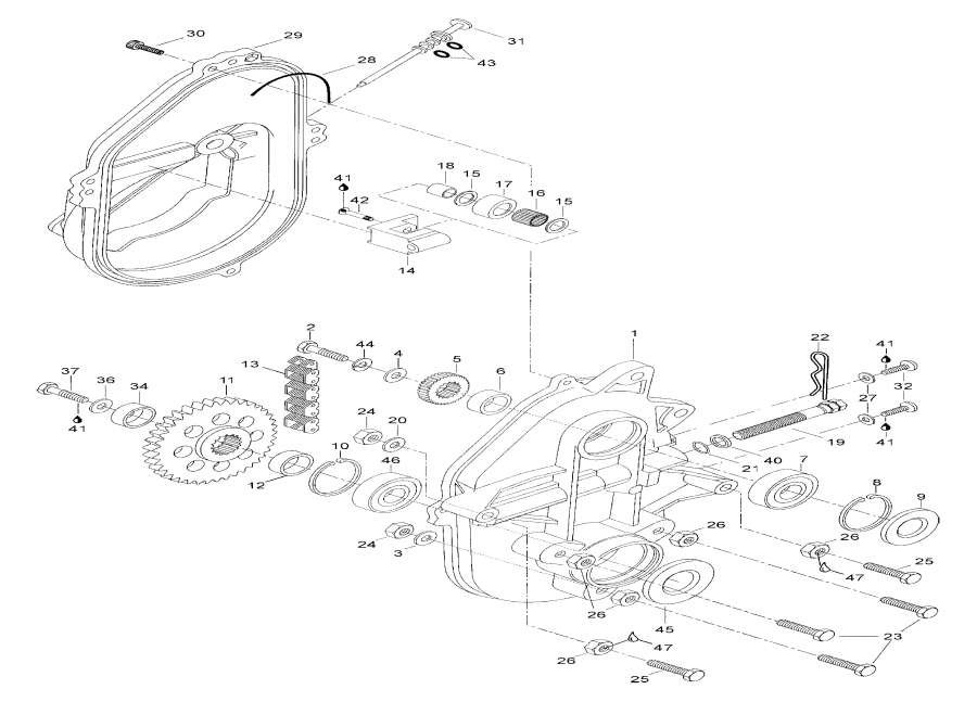 Snowmobile   - case / Chaincase