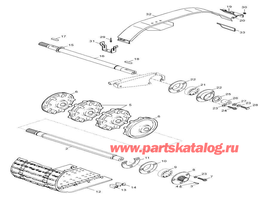 Snow mobile lynx  - Drive Axle - Drive Axle