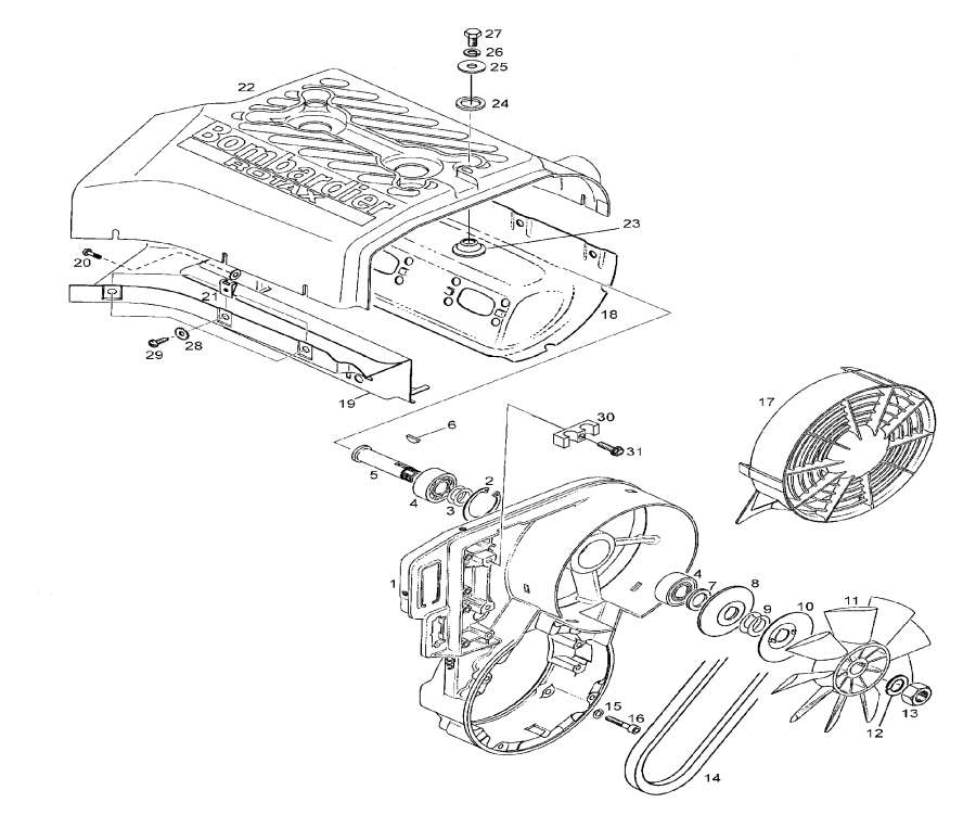 Snowmobiles   - Fan Housing