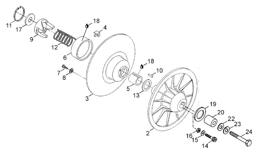 Snowmobiles lynx  -   / Driven Pulley