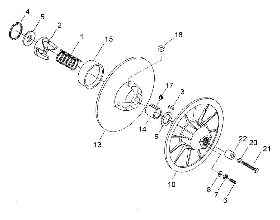  lynx  - Driven Pulley -  