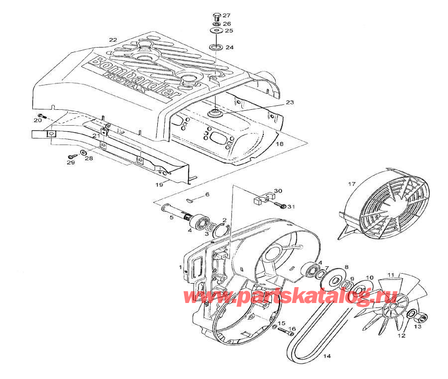 Snowmobile Lynx  - Oil Pump, 