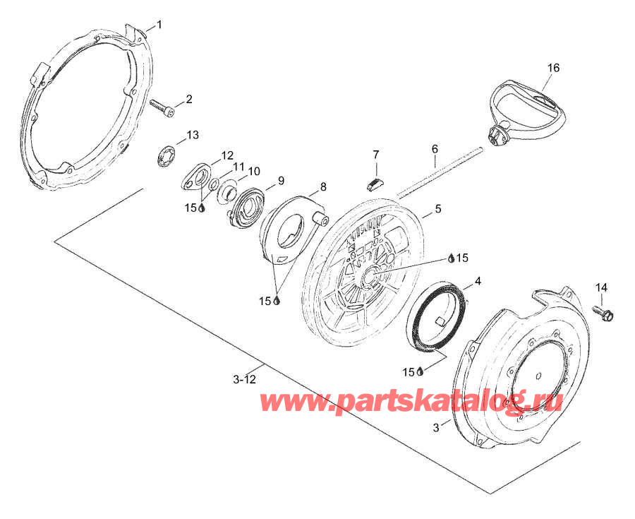 Snowmobiles lynx  - Rewind Starter / Rewind �������