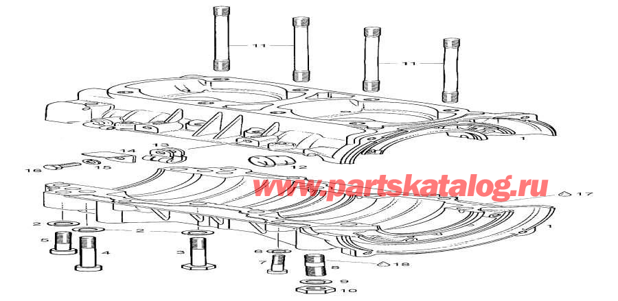 Snow mobile lynx  - Crankcase /  