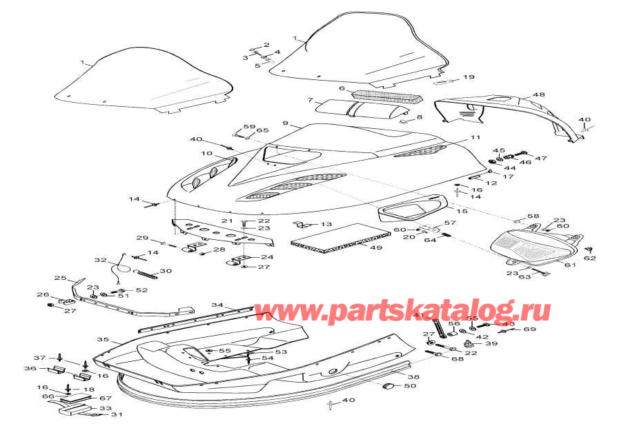 Snow mobile Lynx  - Steering -  