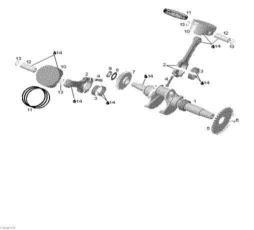 Snowmobile lynx  -    / Crankshaft And Piston