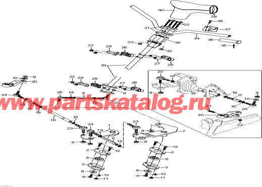 Snow mobile lynx  - Steering System