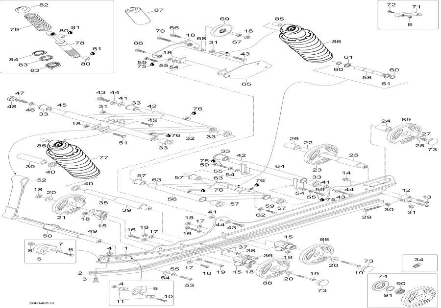 Snow mobile Lynx  - Rear Suspension, 400rc, 550rc,������ ��������, 400rc, 550rc