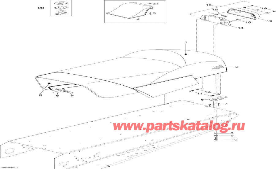 Snowmobiles   - Seat