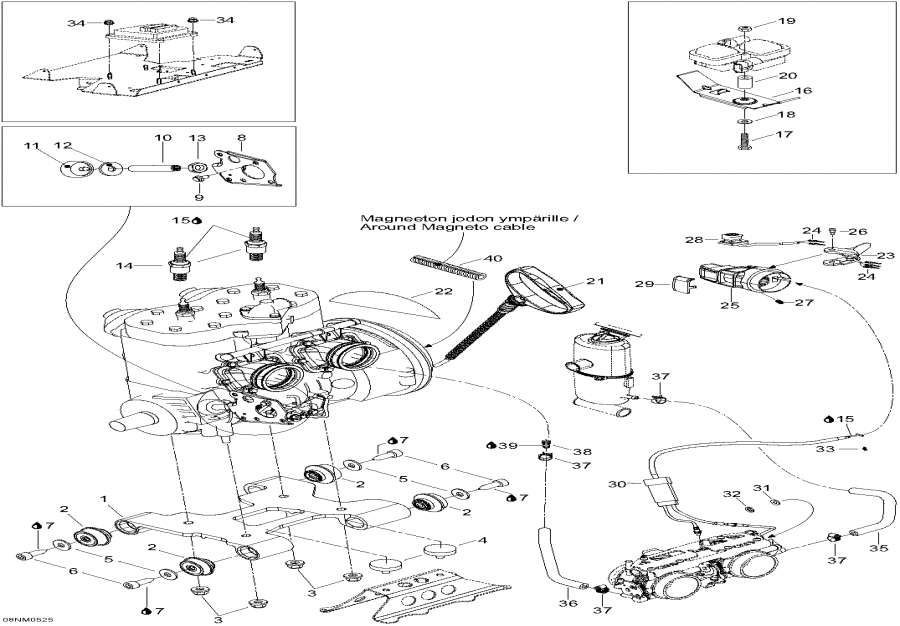 Snowmobiles Lynx  - Engine And Engine Support