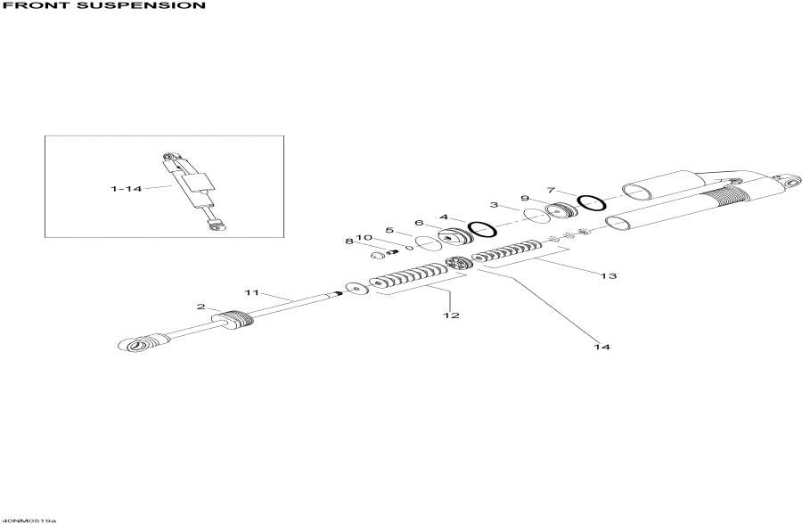 Snow mobile �����  - Take Apart Shock, Front / Take Apart Shock, Front