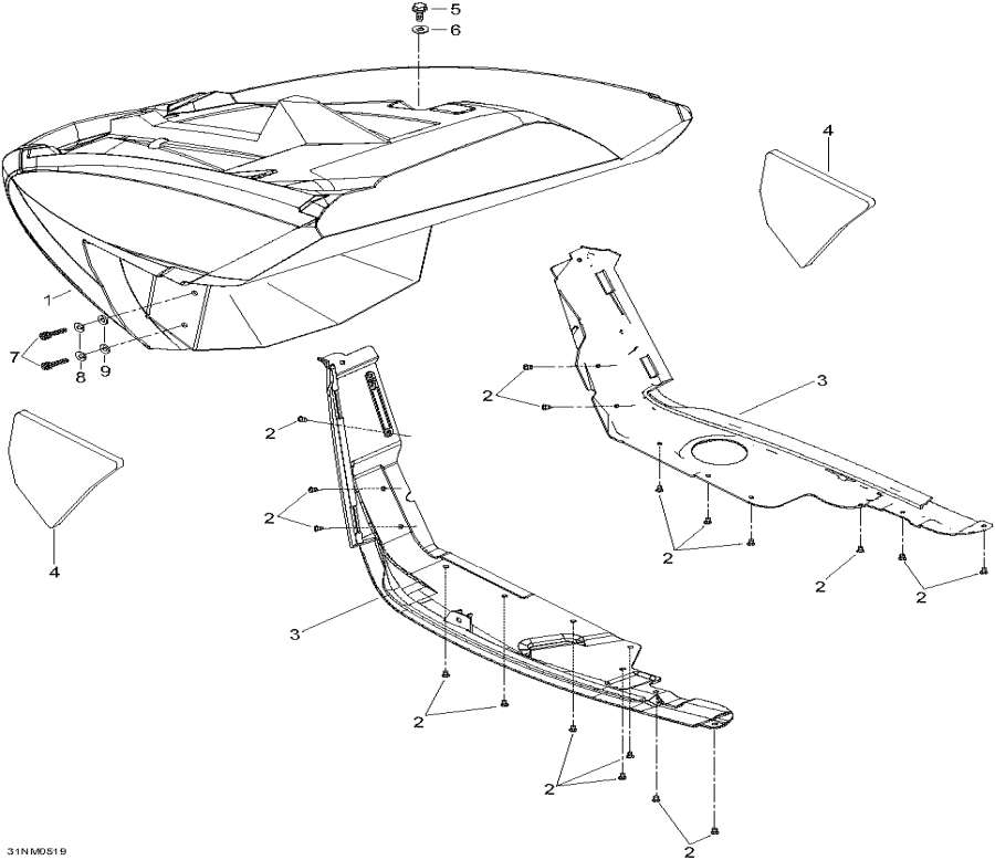 Snowmobile lynx  - Bottom Pan