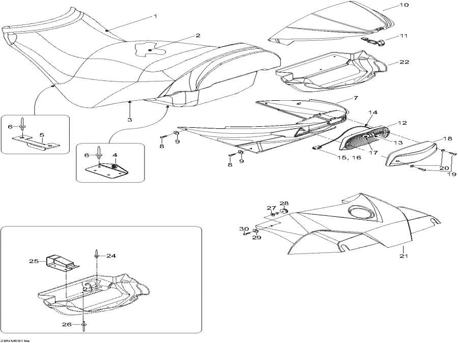 Snowmobile lynx  - Seat / 