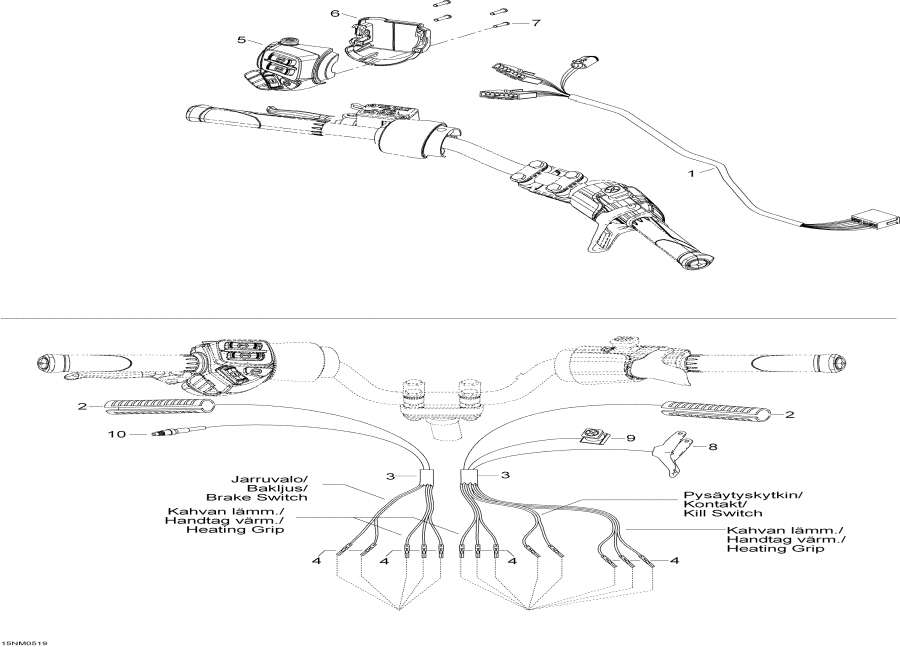 Snowmobile lynx  -    ,Steering Harness