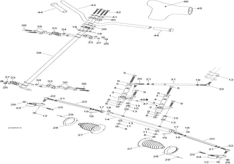 Snowmobile   -   System - Steering System