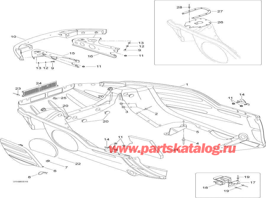 Snow mobile   - Bottom Pan -  