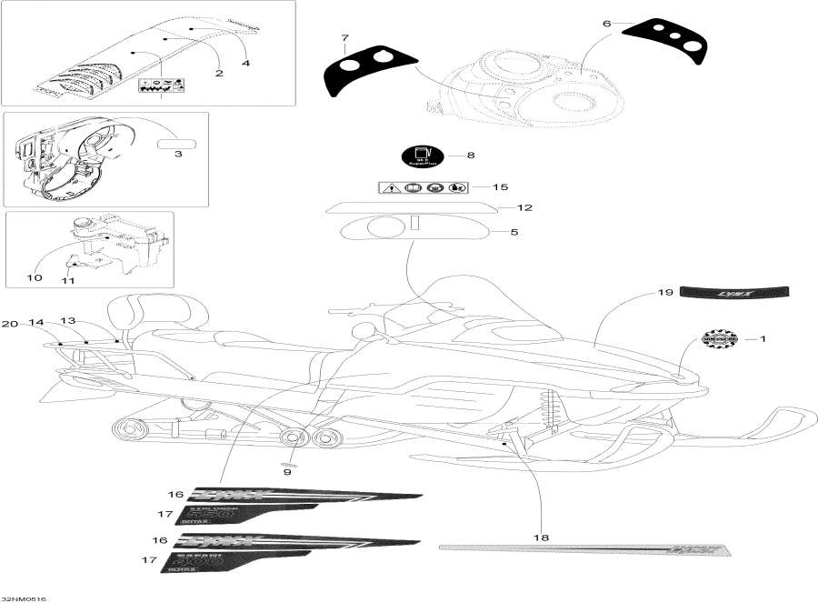 Snowmobile   - Decals, 550 / , 550