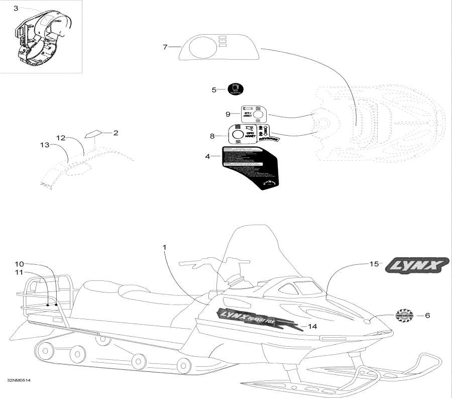 Snowmobile Lynx  -  / Decals