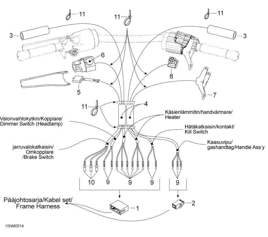 Snow mobile lynx  -     - Steering Harness