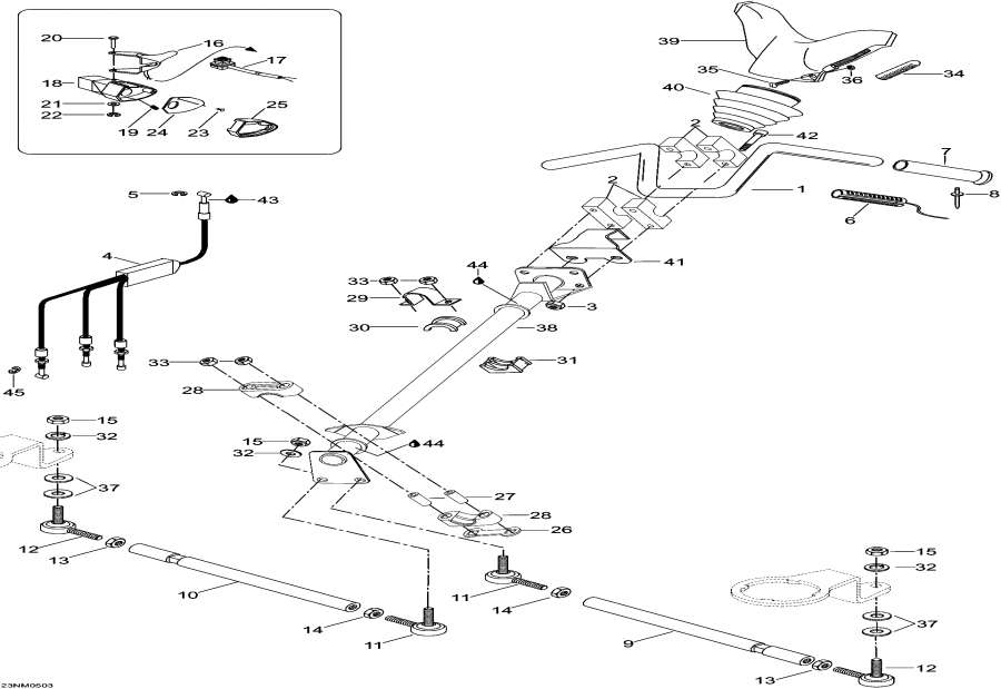 Snow mobile   - Steering System, 5900fce