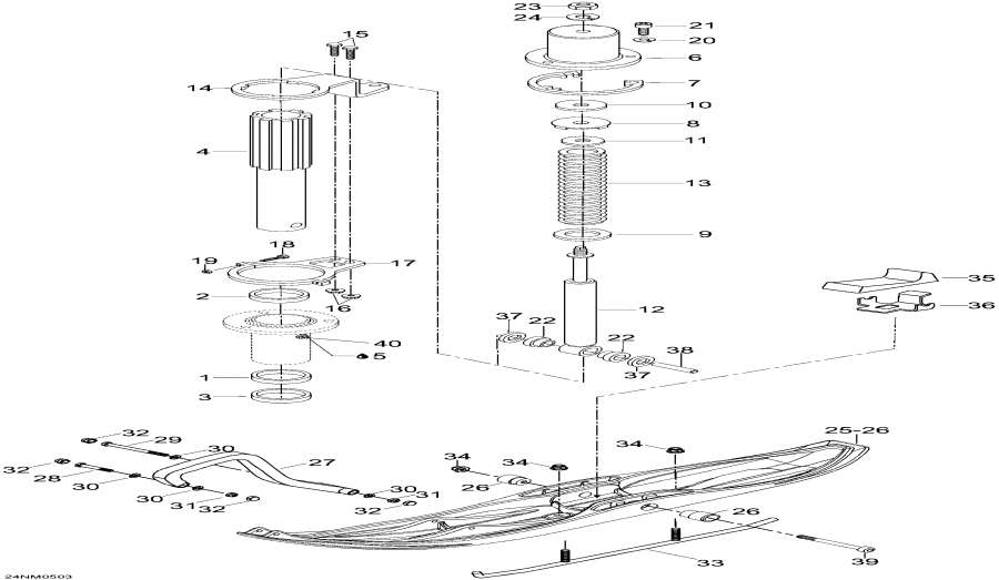 Snowmobile Lynx  - Front Suspension And Ski