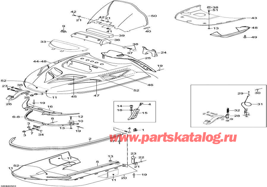 Snowmobiles lynx  - Hood, 5900fce - Hood, 5900fce
