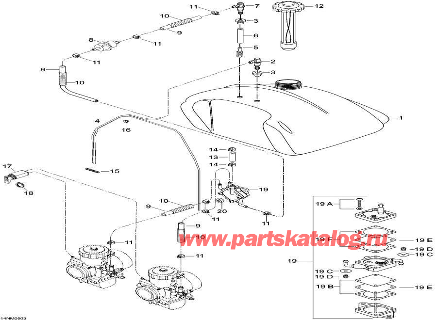 Snowmobiles lynx  - Fuel System /  