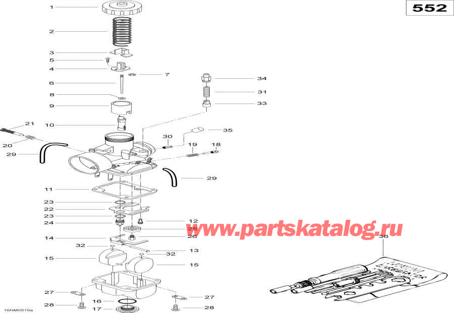 Snowmobiles lynx  - Carburetor 552